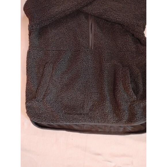 Girls Colosseum Sherpa Half Zip Sweater Black Medium 7-8 - Picture 3 of 6